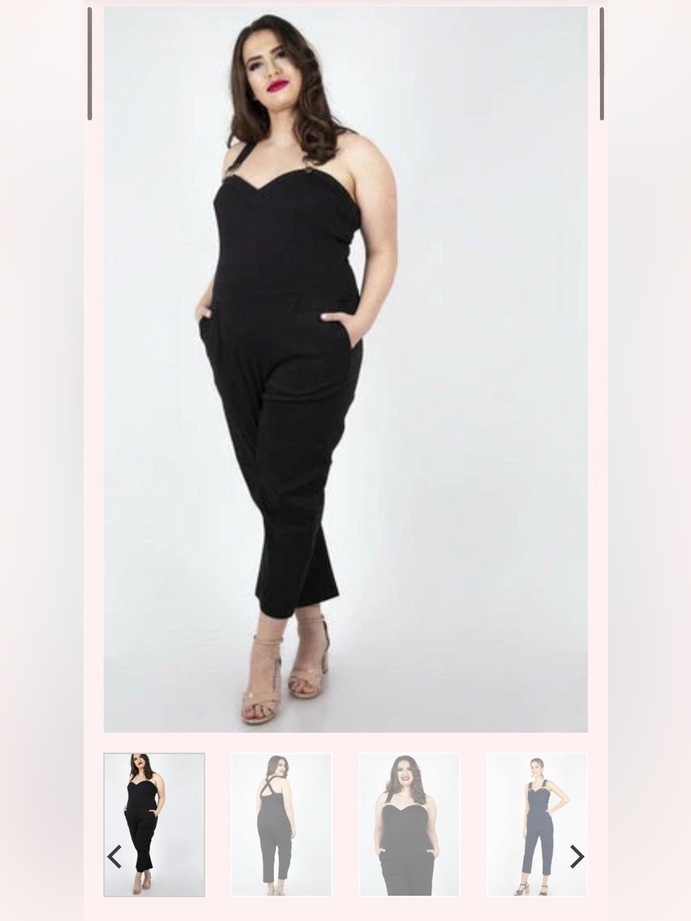Voodoo Vixen Black Strapless Sweetheart Jumpsuit